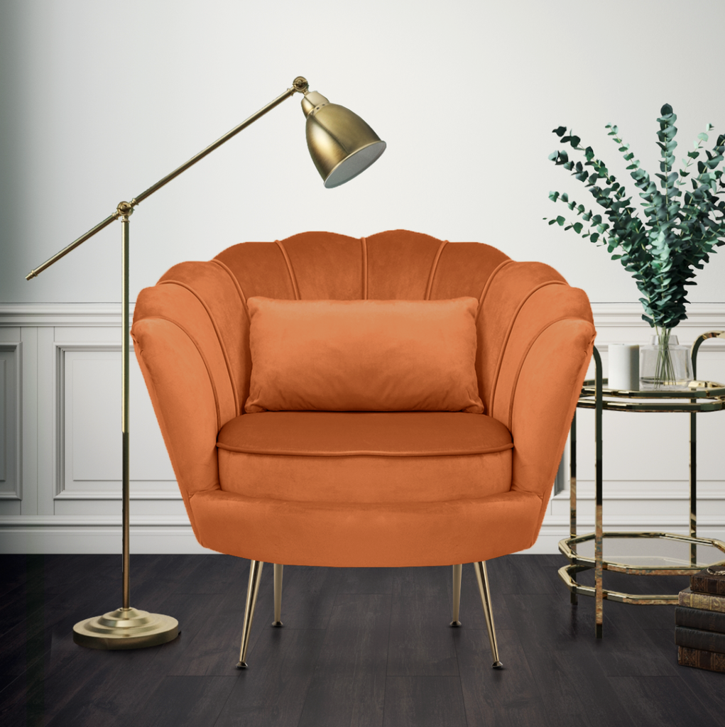 Orange Accent Chairs - Velvet | Quick Delivery – Stunning Chairs