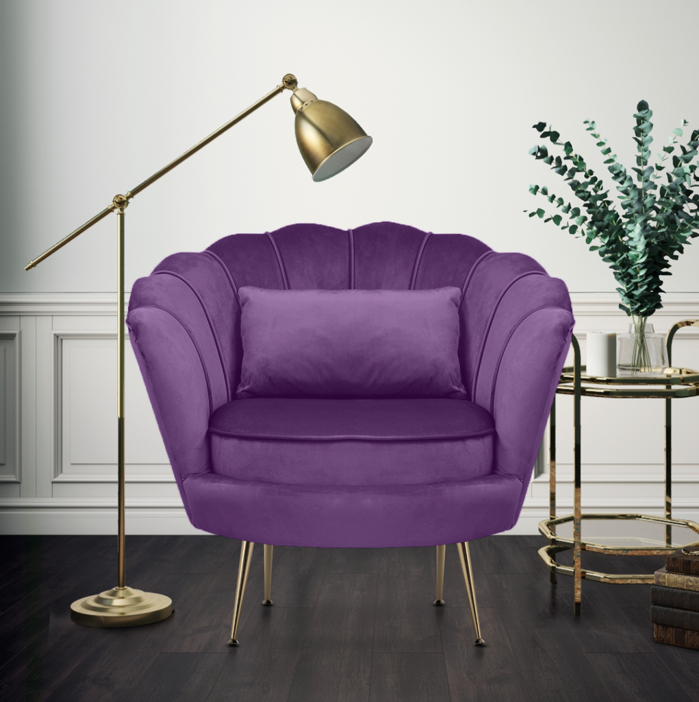 velvet-purple-daisy-accent-chair