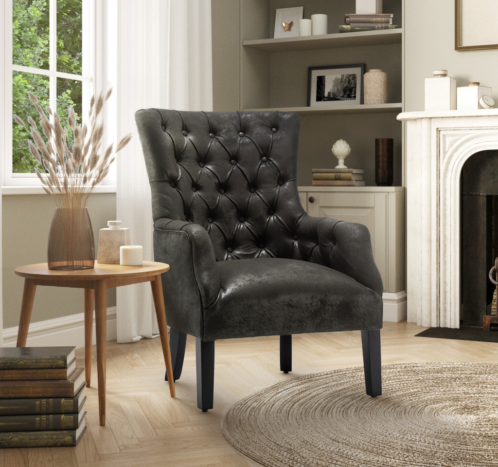 Black Accent Chairs Velvet Fabric Quick Delivery Stunning Chairs