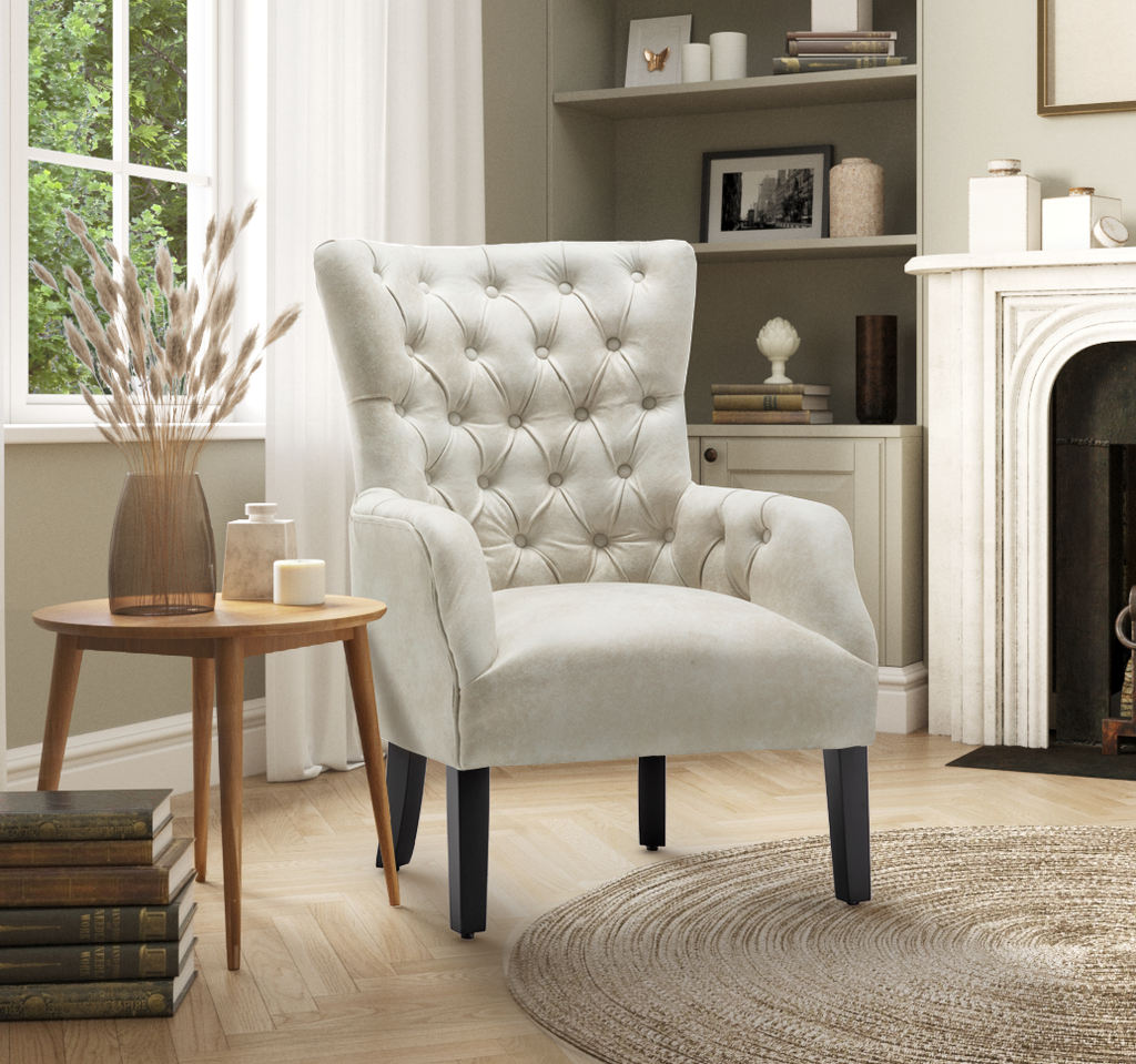 Cream Leather Accent Chair Stunning Chairs