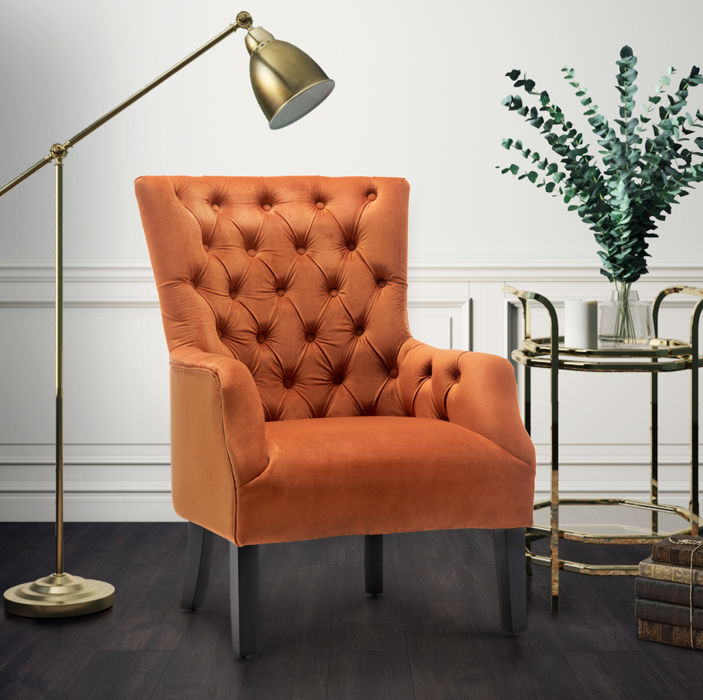 Interior Design Orange Chair Distinct Designs Classic Mid Century