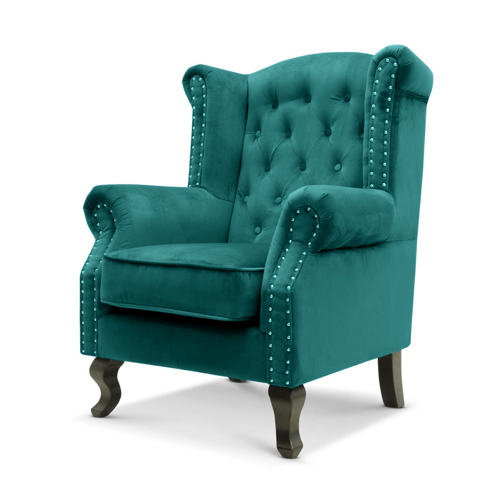 velvet-wing-back-fireside-henley-chair-armchair-with-buttons-teal-turquoise