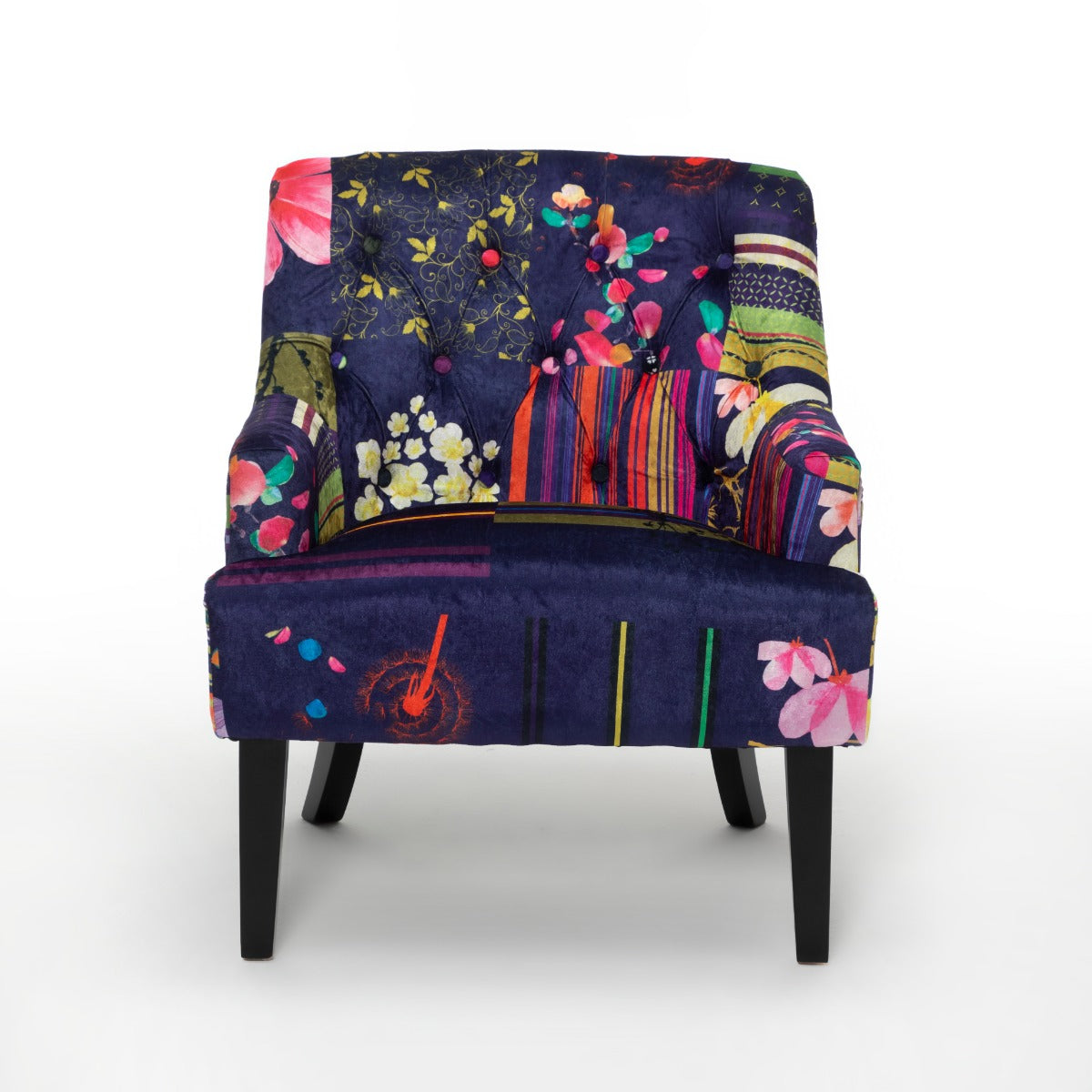 Small Patchwork Chair Fabric Purple Patchwork Lydia Accent Chair – Stunning Chairs