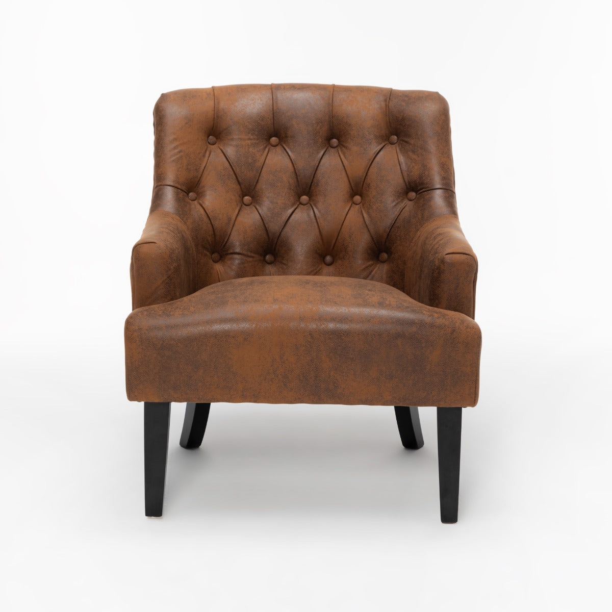 Leather Air Suede Brown Lydia Accent Chair – Stunning Chairs