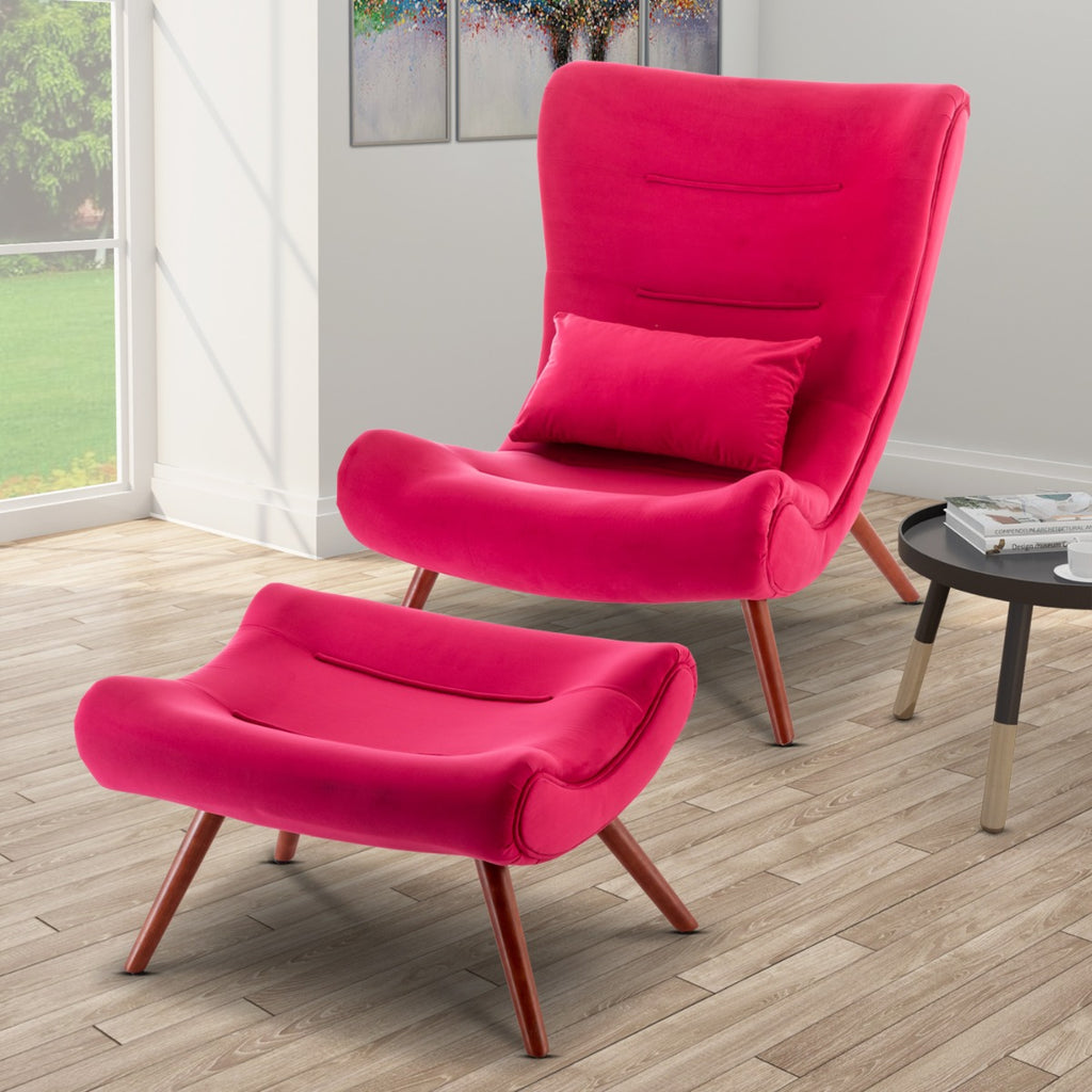 Pink Pattern Chair Pink Accent Chairs - Velvet Fabric | Quick Delivery – Stunning Chairs