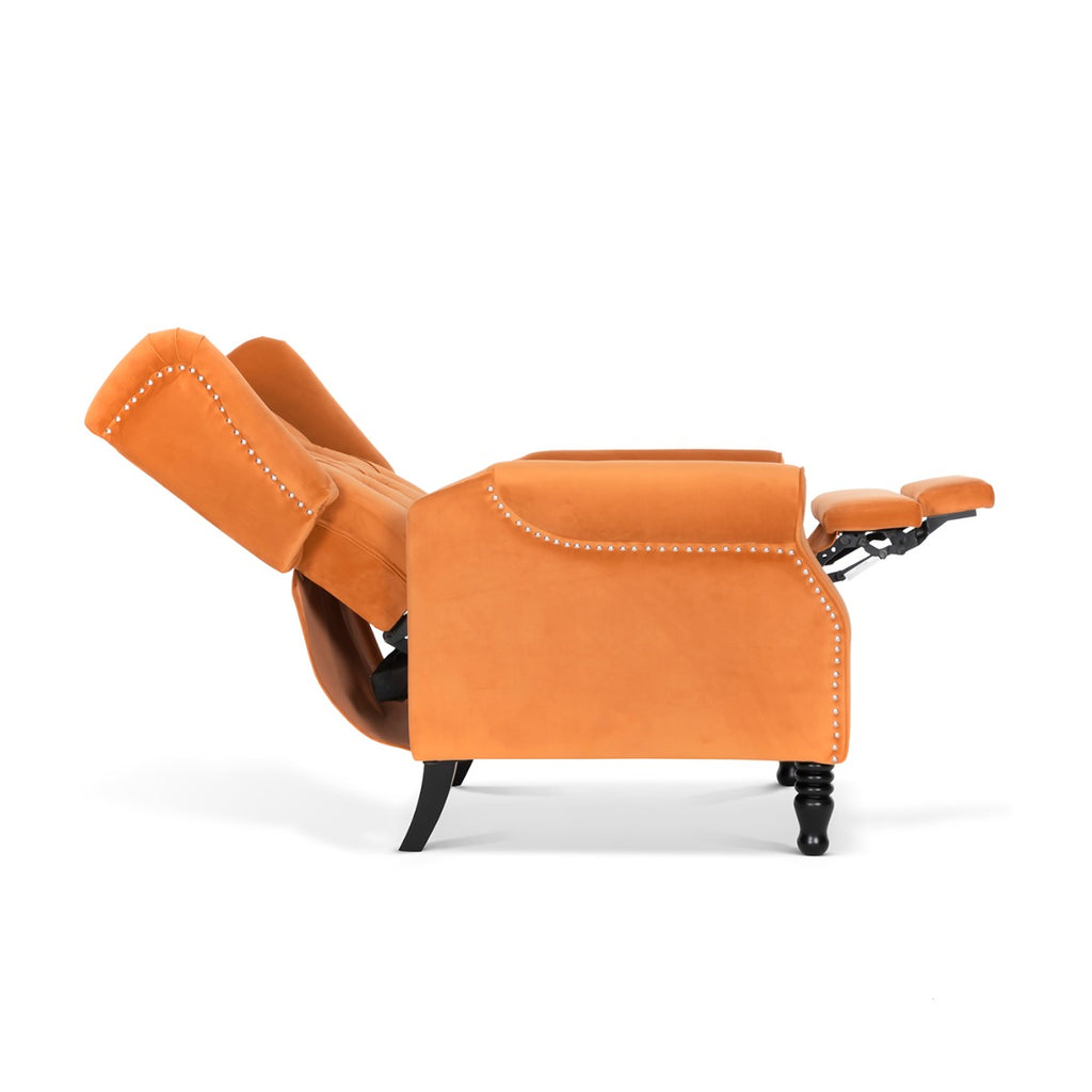 velvet-orange-marianna-recliner-wingback-chair