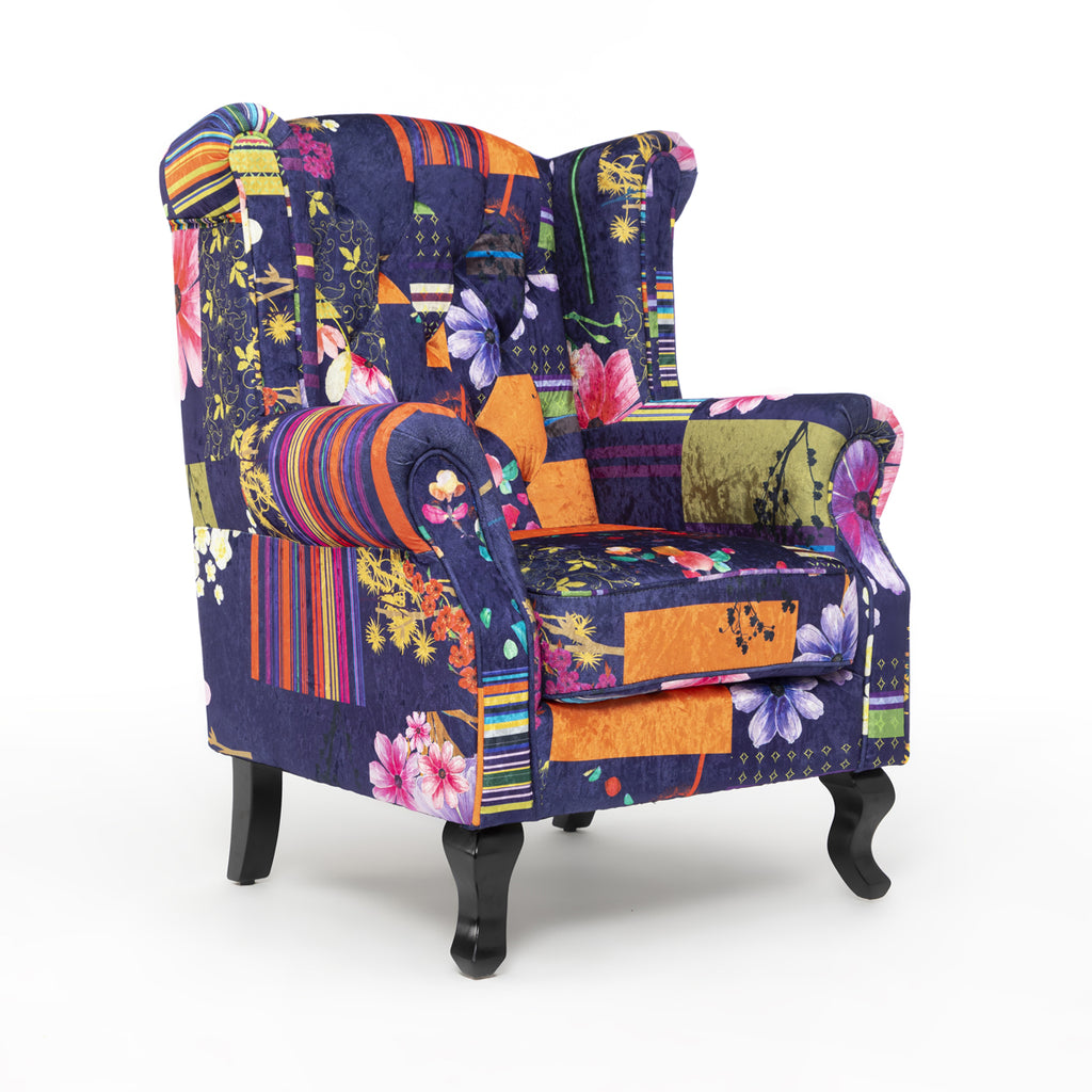 fabric-purple-patchwork-chesterfield-wingback-chair