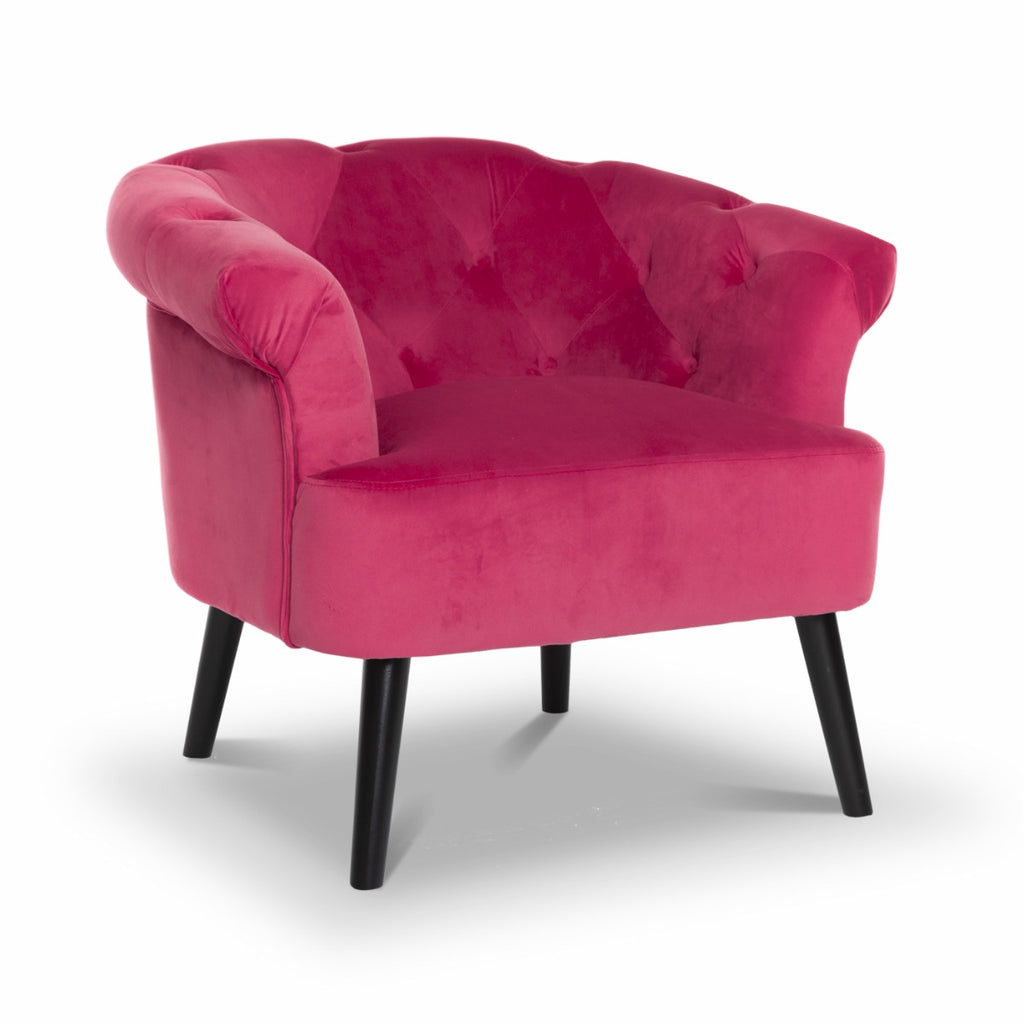 velvet-dark-pink-sara-accent-chair