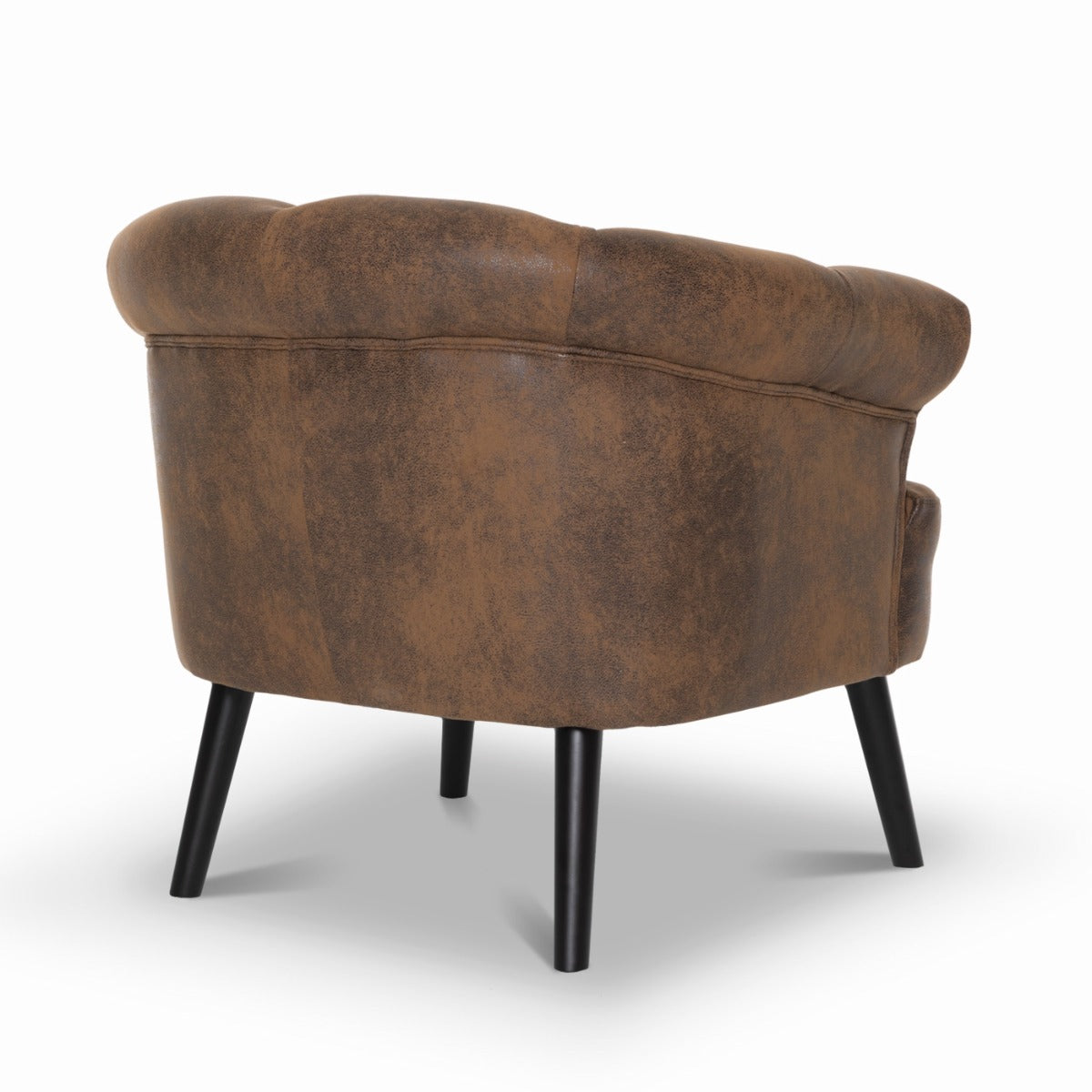 Leather Air Suede Brown Sara Accent Chair