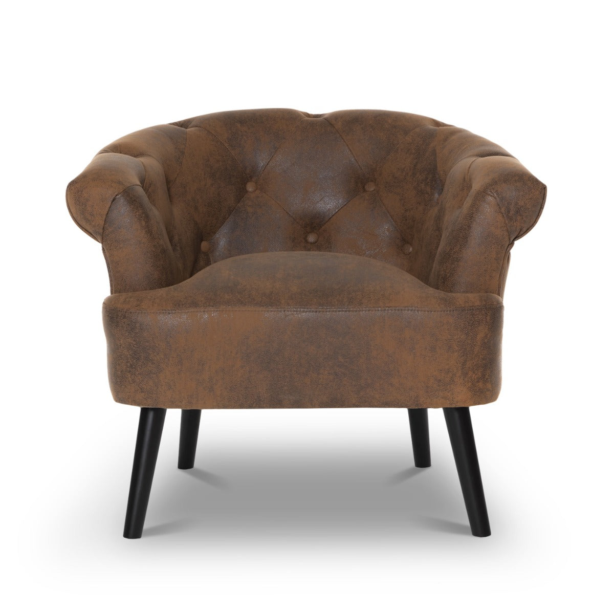 Leather Air Suede Brown Sara Accent Chair – Stunning Chairs