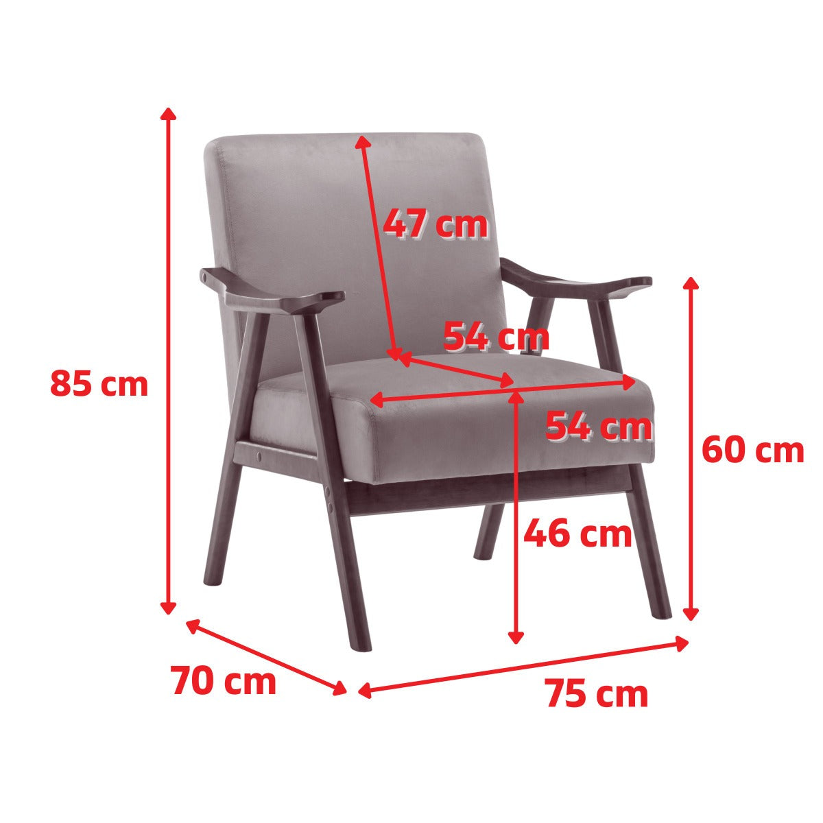 Accent chair online dimensions