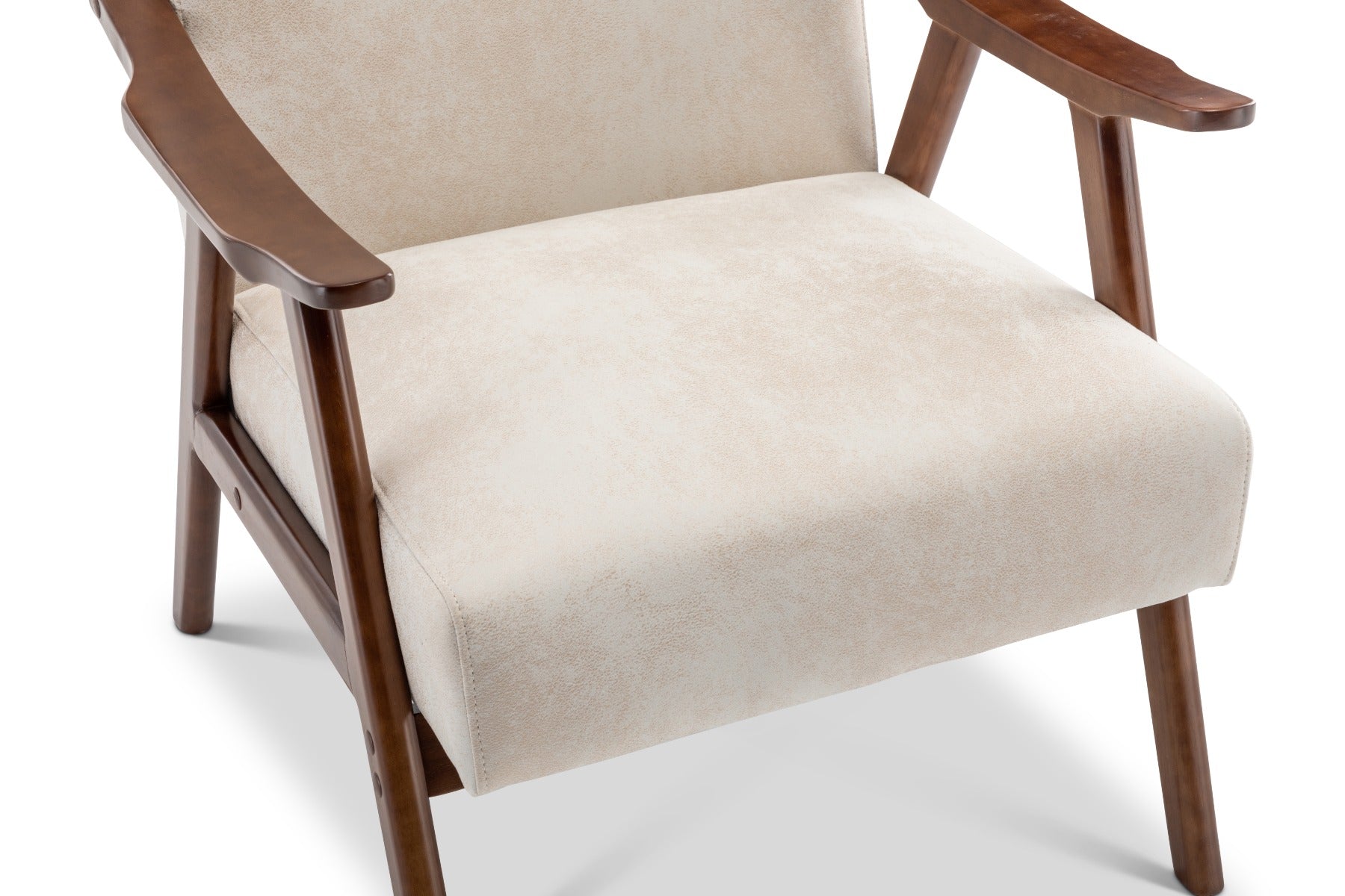 Cream suede chair sale