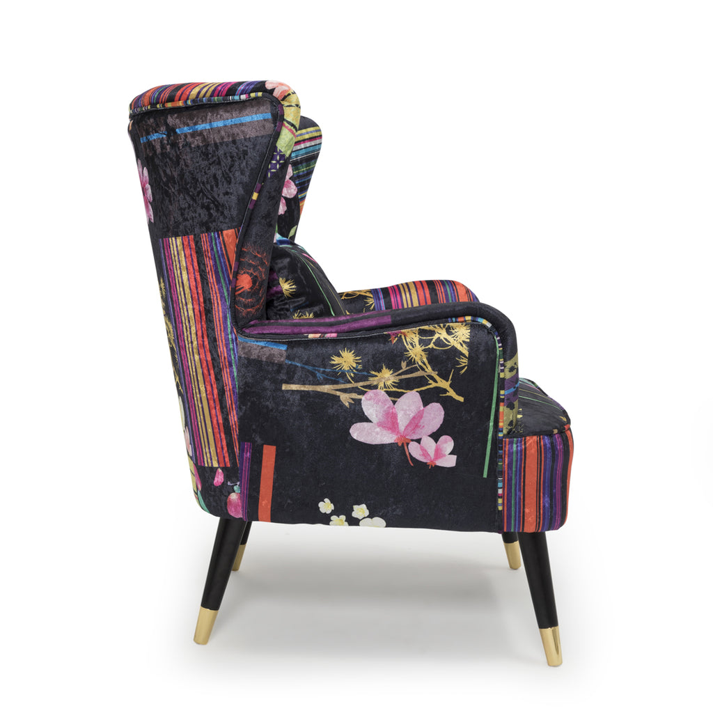 fabric-black-patchwork-victoria-accent-wingback-chair