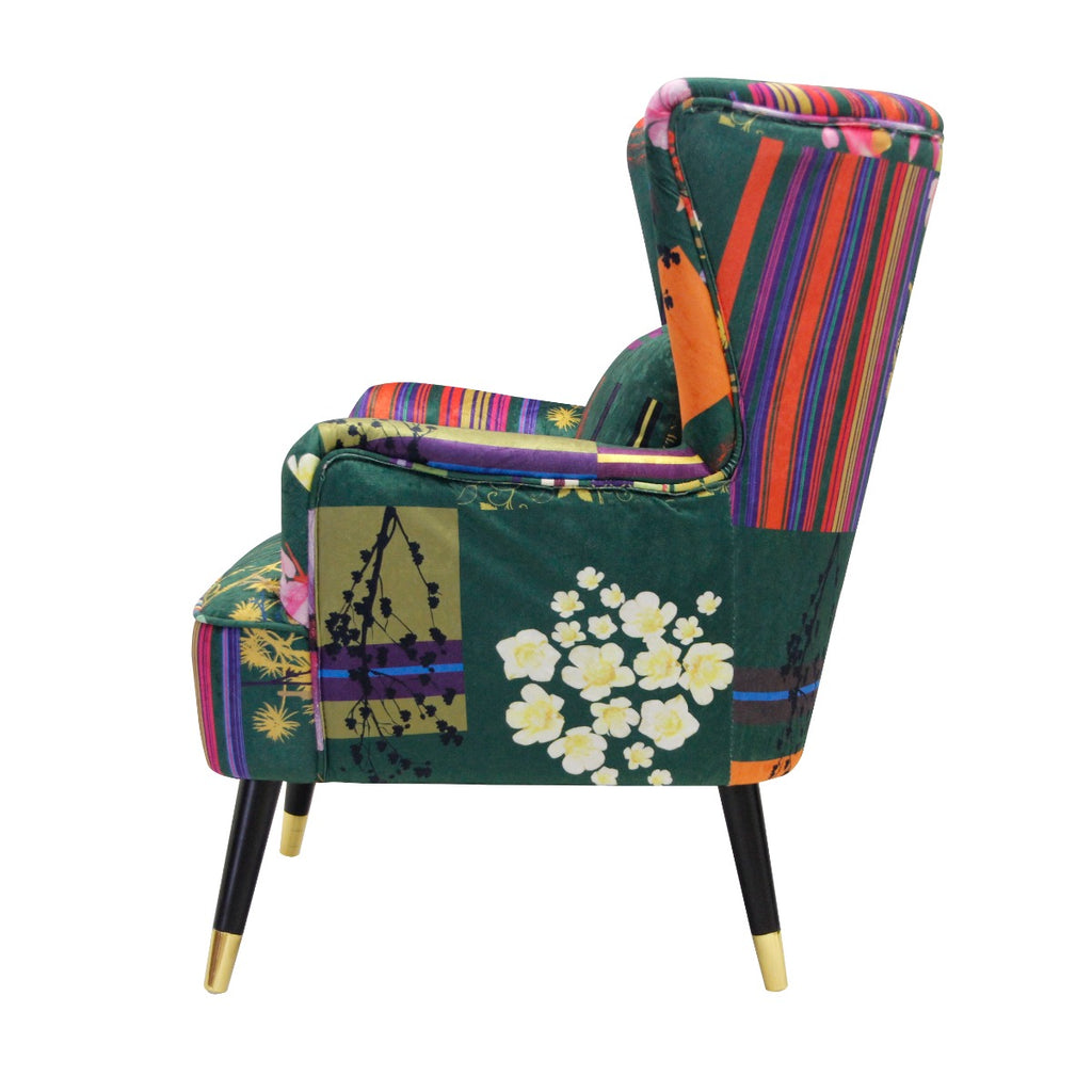fabric-green-patchwork-victoria-accent-wingback-chair