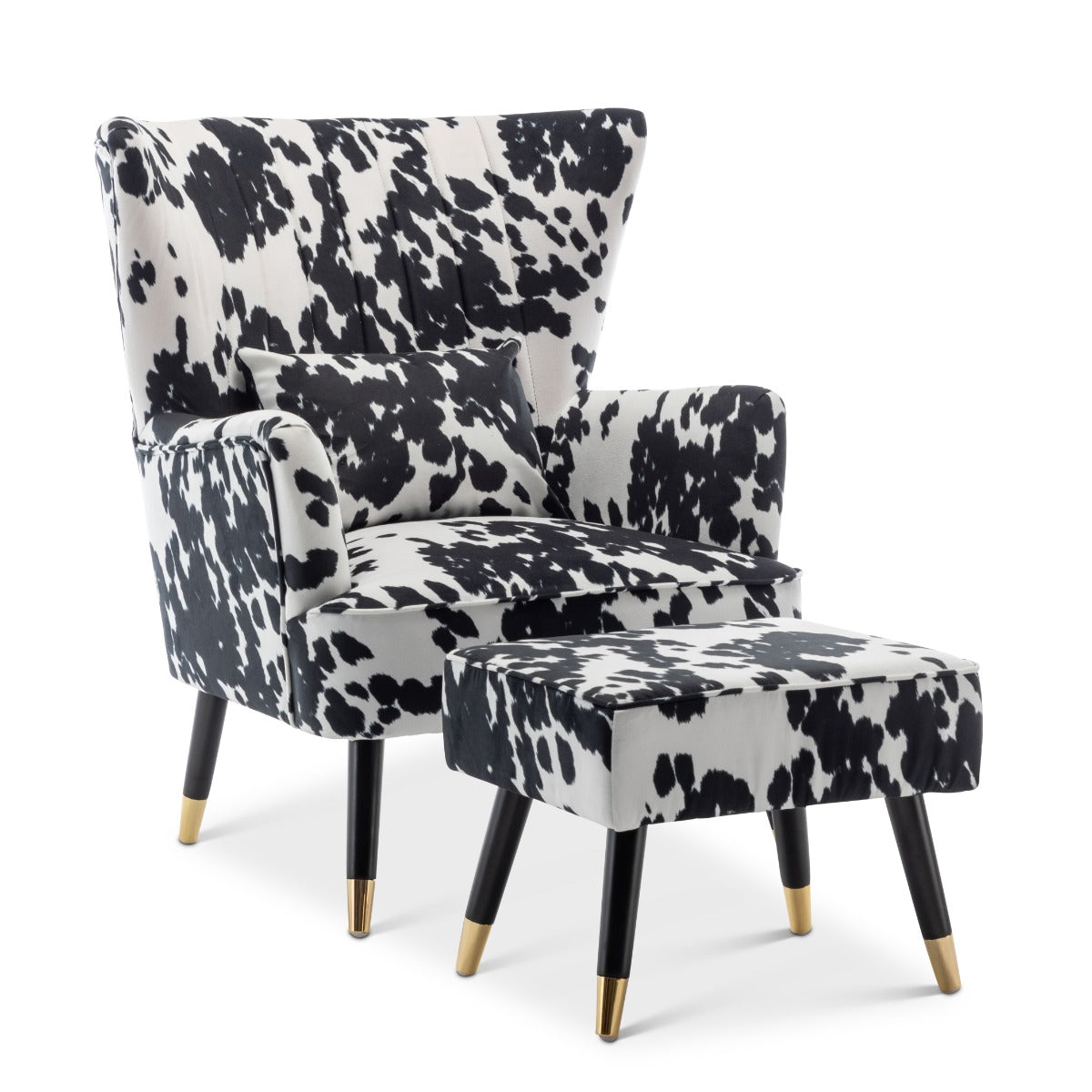 Cow Print Grey Leopard Print Chair Sassa Mutli Fabric Animal Print
