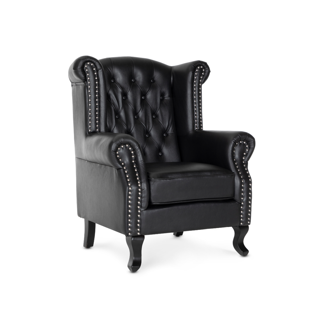 faux-leather-balmoral-wing-back-chair-with-buttons-black